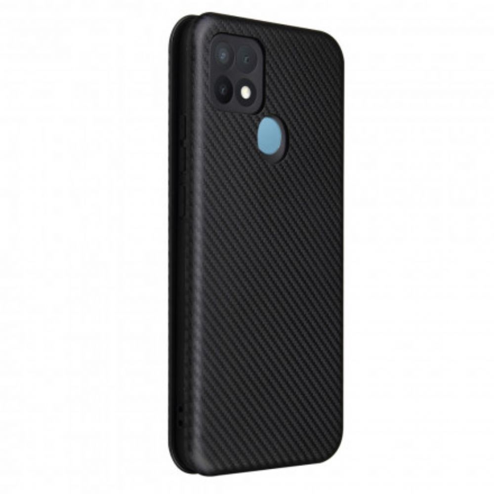 Bescherming Hoesje voor Oppo A15 Folio-hoesje Gekleurde Koolstofsilicone