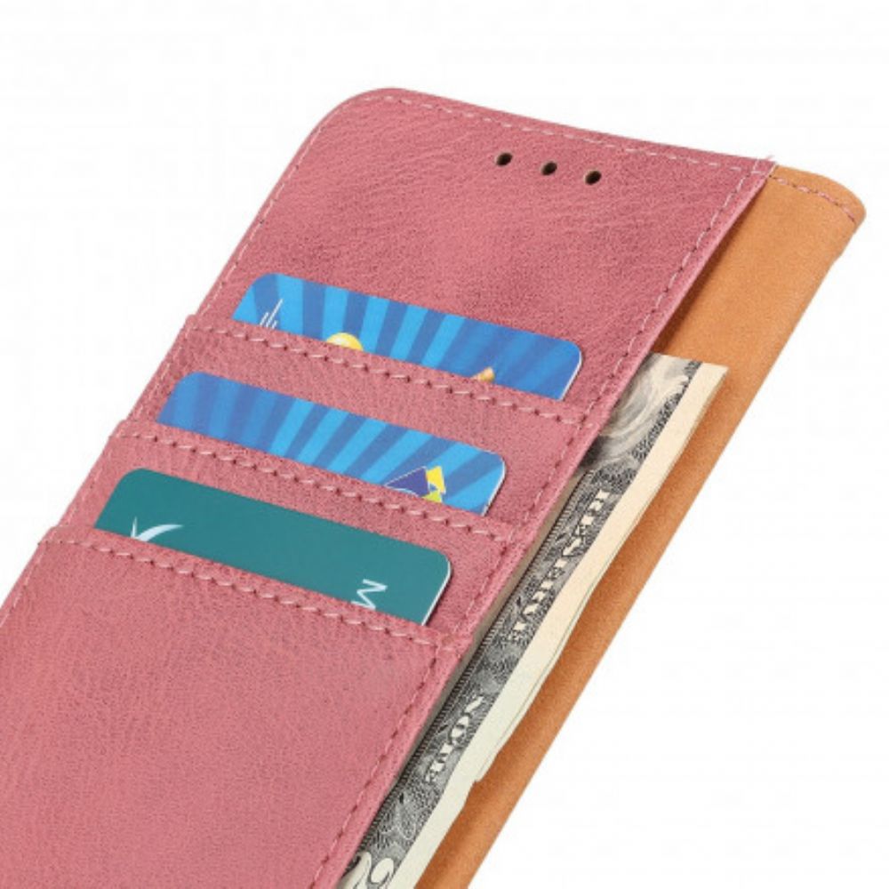 Leren Hoesje voor Oppo A15 Imitatieleer Khazneh