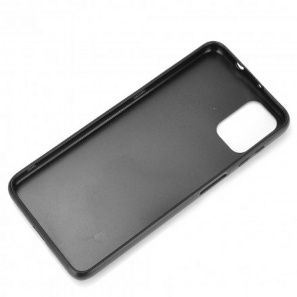Hoesje voor Moto G9 Plus Naad Leereffect
