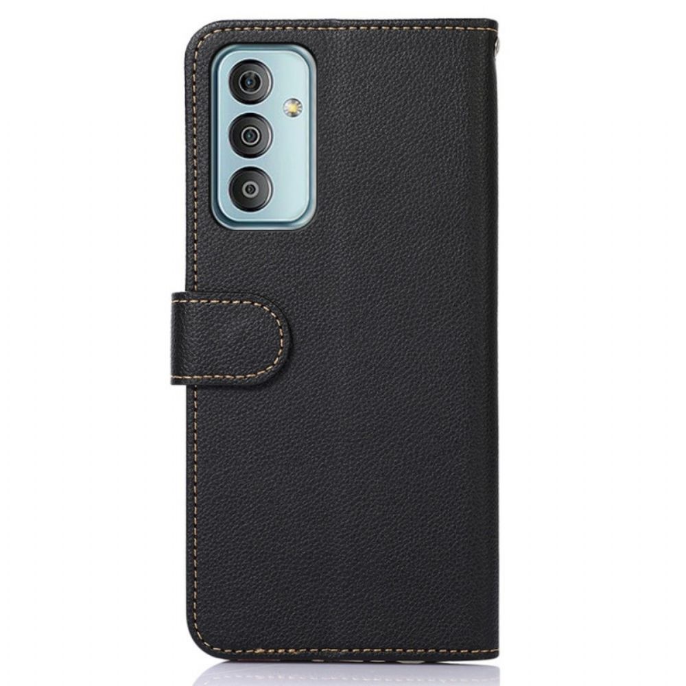 Folio-hoesje voor Samsung Galaxy M23 5G Liche-stijl Rfid Khazneh