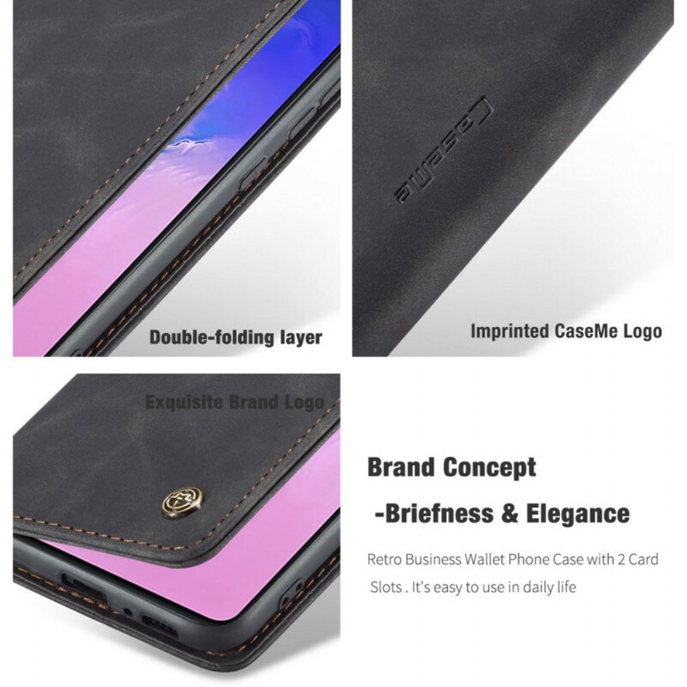 Bescherming Hoesje voor Samsung Galaxy S10 Lite Folio-hoesje Caseme Kunstleer