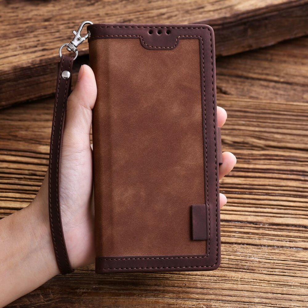 Leren Hoesje voor Samsung Galaxy S10 Lite Tweekleurig Kunstleer Met Versterkte Randen