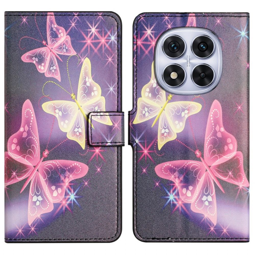 Bescherming Hoesje Xiaomi Redmi Note 14 Pro Plus 5g Sprankelende Vlinders