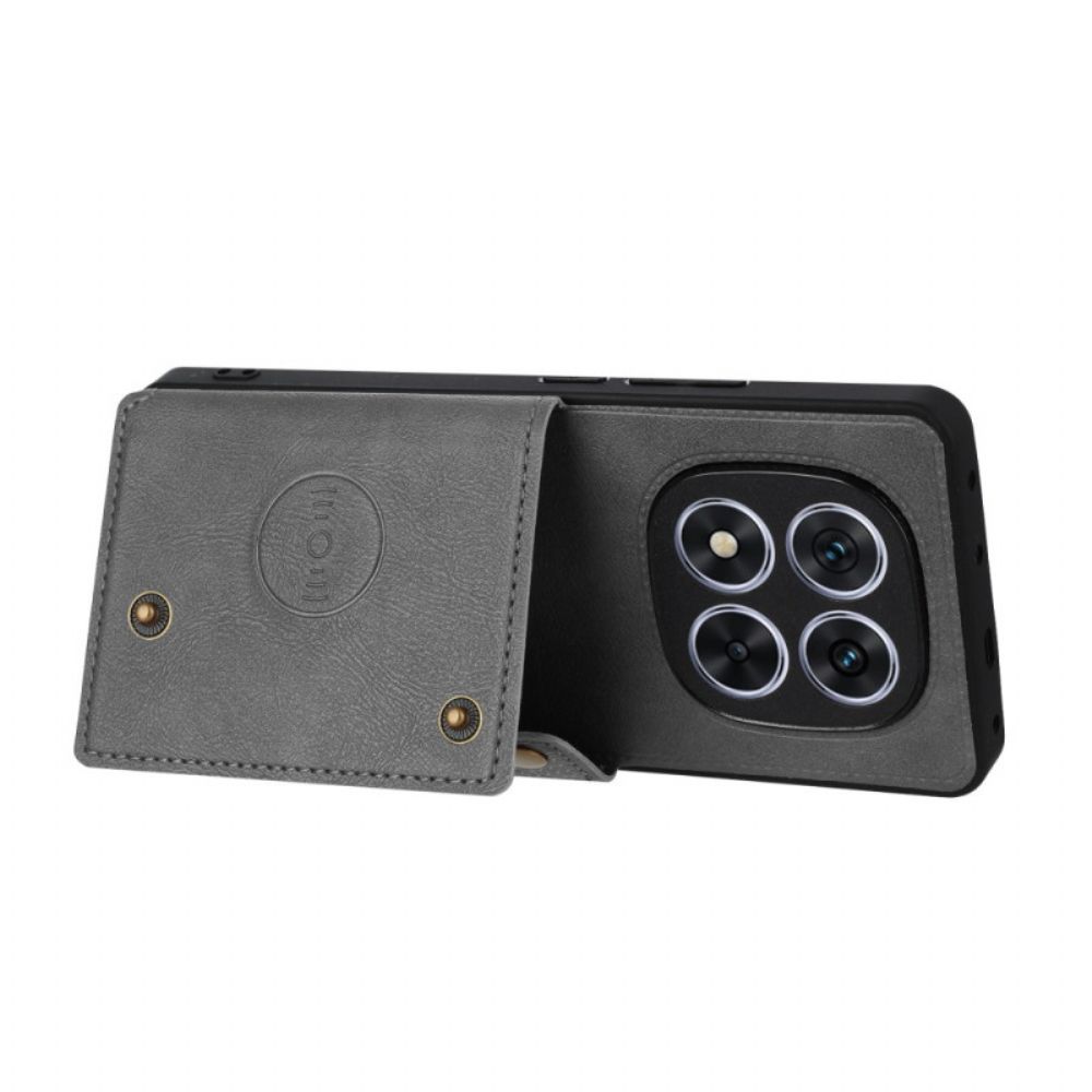 Case Hoesje Xiaomi Redmi Note 14 Pro Plus 5g Telefoonhoesje Kaarthouder En Standaard In Lederlook