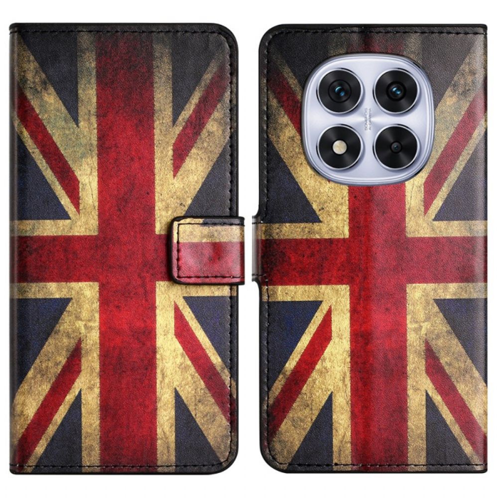 Flip Case Leren Xiaomi Redmi Note 14 Pro Plus 5g Vintage Britse Vlag