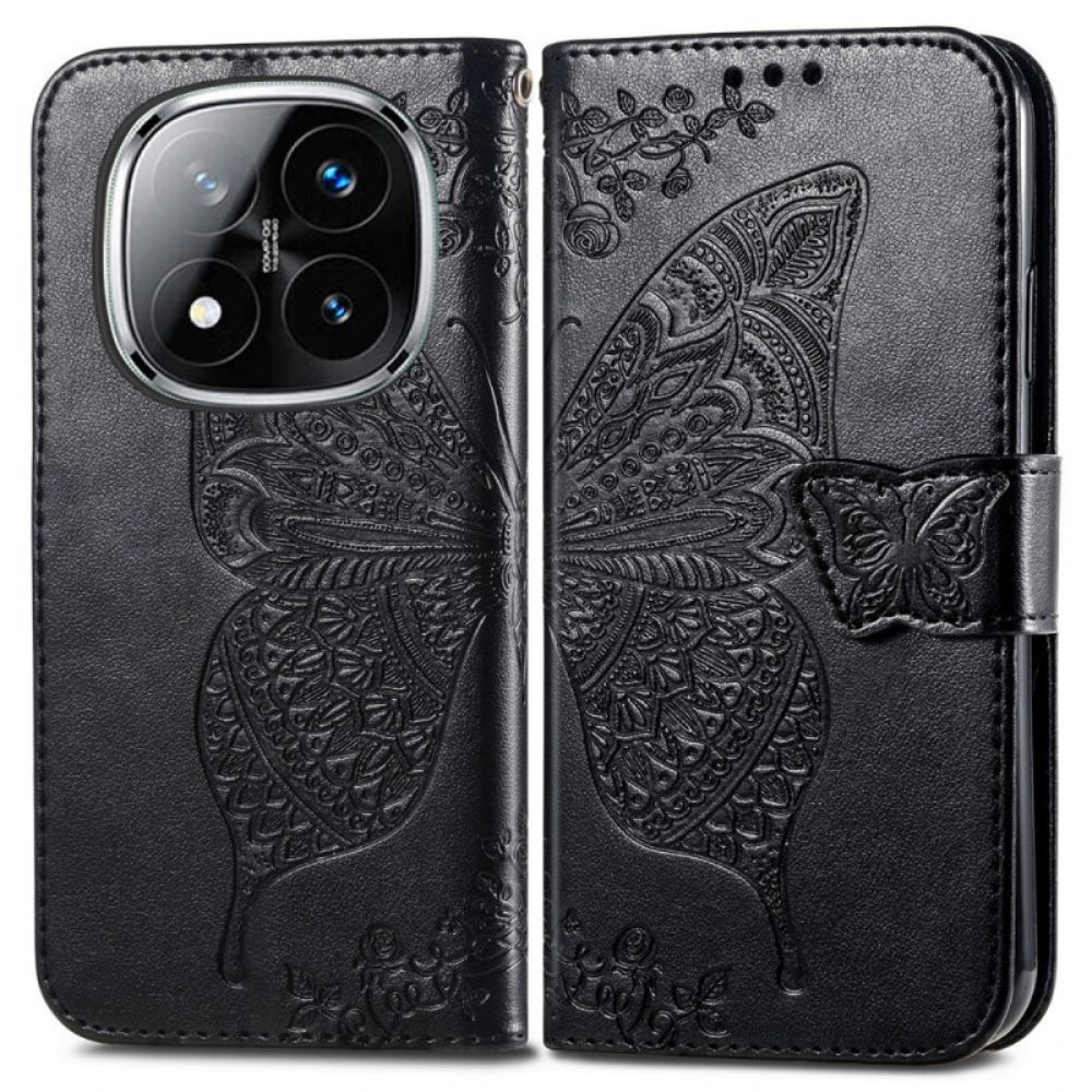 Folio-hoesje Xiaomi Redmi Note 14 Pro Plus 5g Barok Vlinder