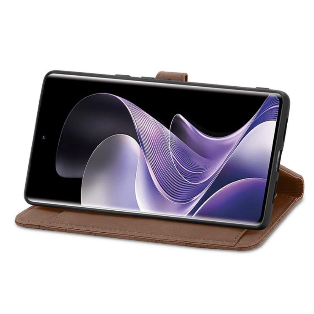 Folio-hoesje Xiaomi Redmi Note 14 Pro Plus 5g Telefoonhoesje Kant Met Ritsvak