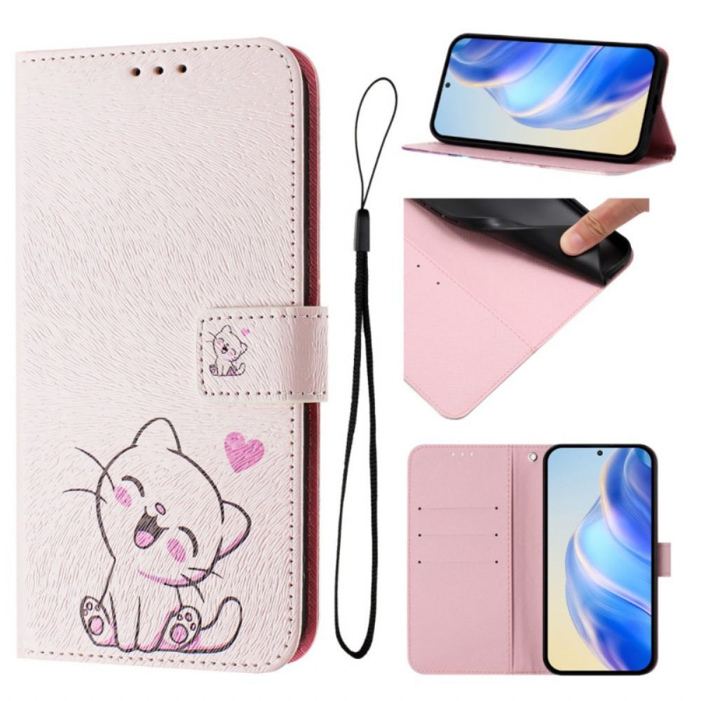 Folio-hoesje Xiaomi Redmi Note 14 Pro Plus 5g Telefoonhoesje Schattig Kattenpatroon