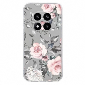 Hoesje Xiaomi Redmi Note 14 Pro Plus 5g Roze Bloemen