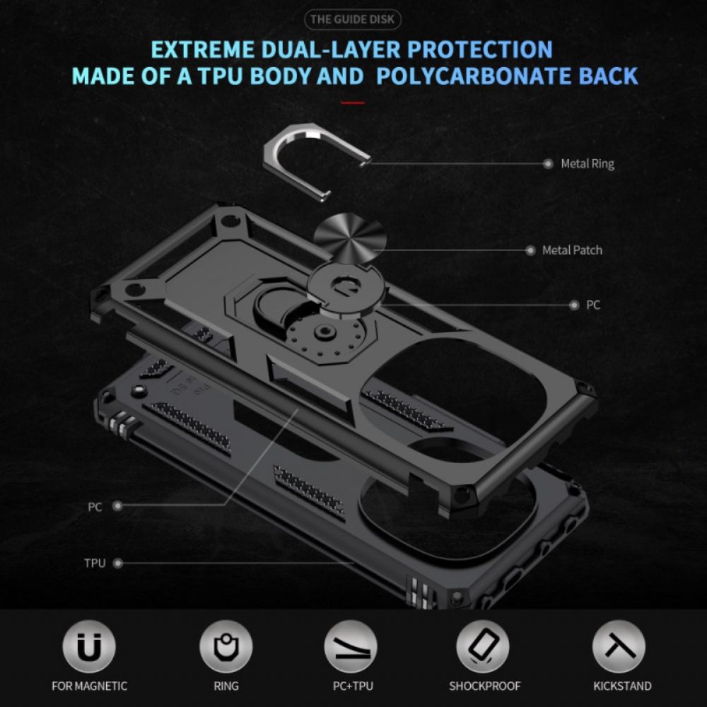 Hoesje Xiaomi Redmi Note 14 Pro Plus 5g Ultraduurzame Draaibare Standaard Bescherming Hoesje