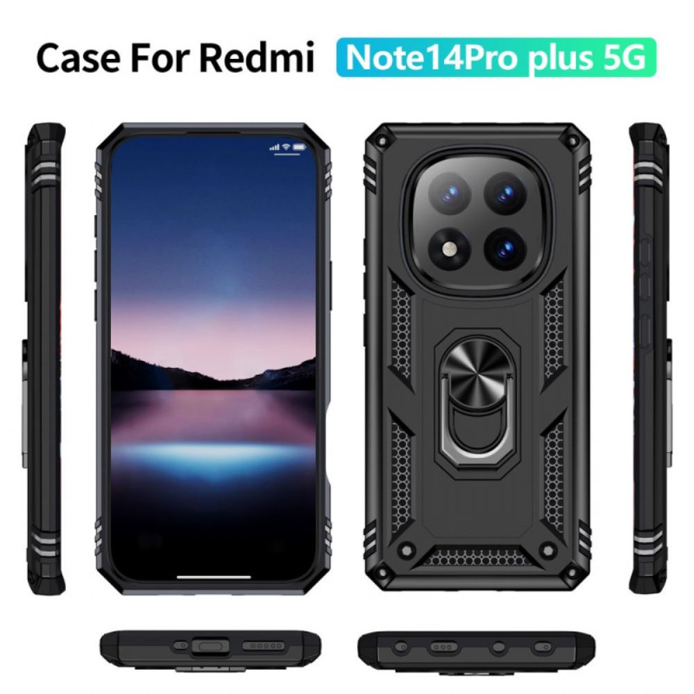 Hoesje Xiaomi Redmi Note 14 Pro Plus 5g Ultraduurzame Draaibare Standaard Bescherming Hoesje