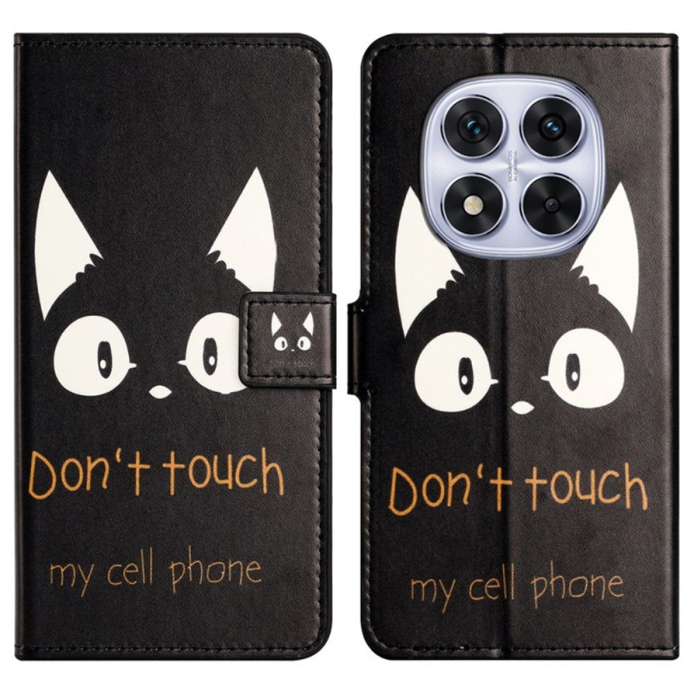 Leren Hoesje Voor Xiaomi Redmi Note 14 Pro Plus 5g Raak Mijn Mobiele Telefoon Niet Aan