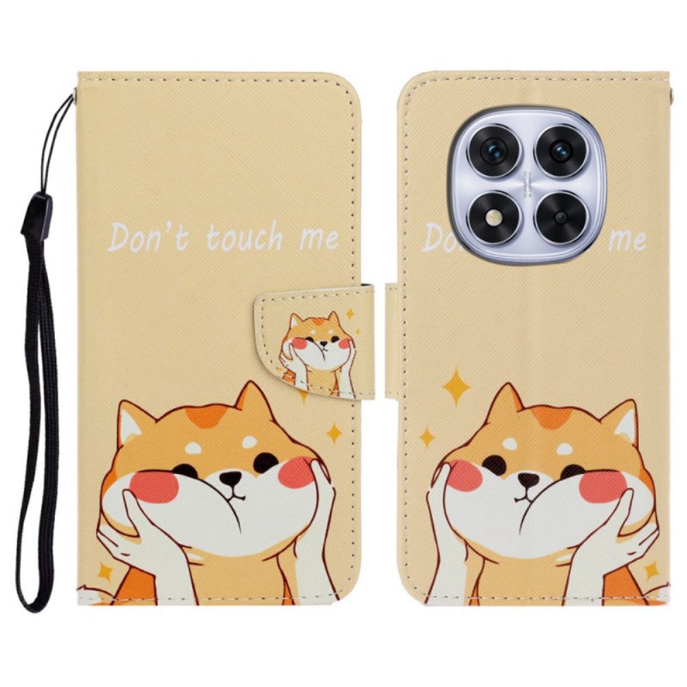 Leren Hoesje Voor Xiaomi Redmi Note 14 Pro Plus 5g Shiba Inu Patroon