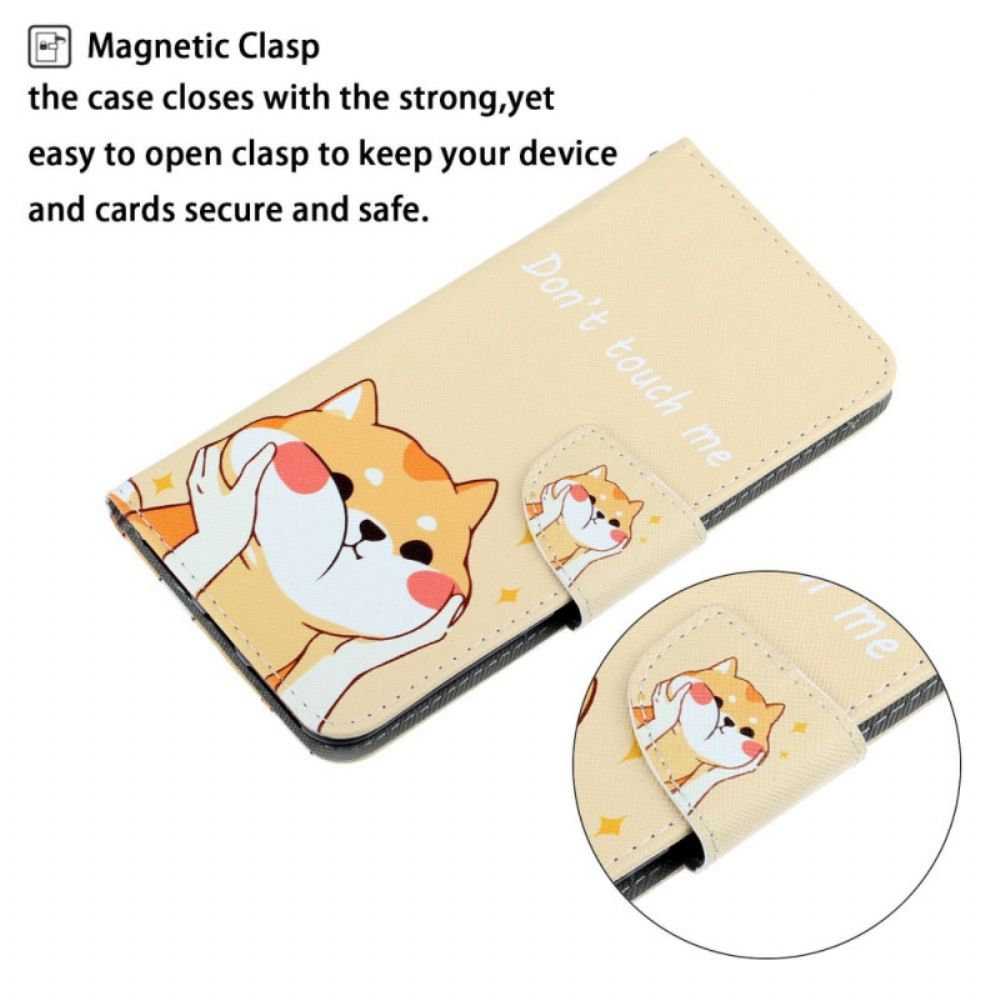 Leren Hoesje Voor Xiaomi Redmi Note 14 Pro Plus 5g Shiba Inu Patroon