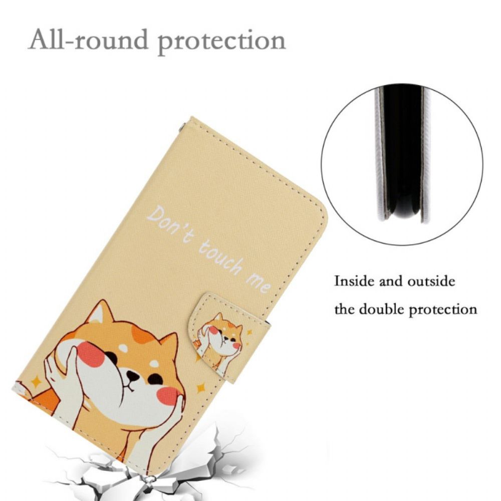Leren Hoesje Voor Xiaomi Redmi Note 14 Pro Plus 5g Shiba Inu Patroon