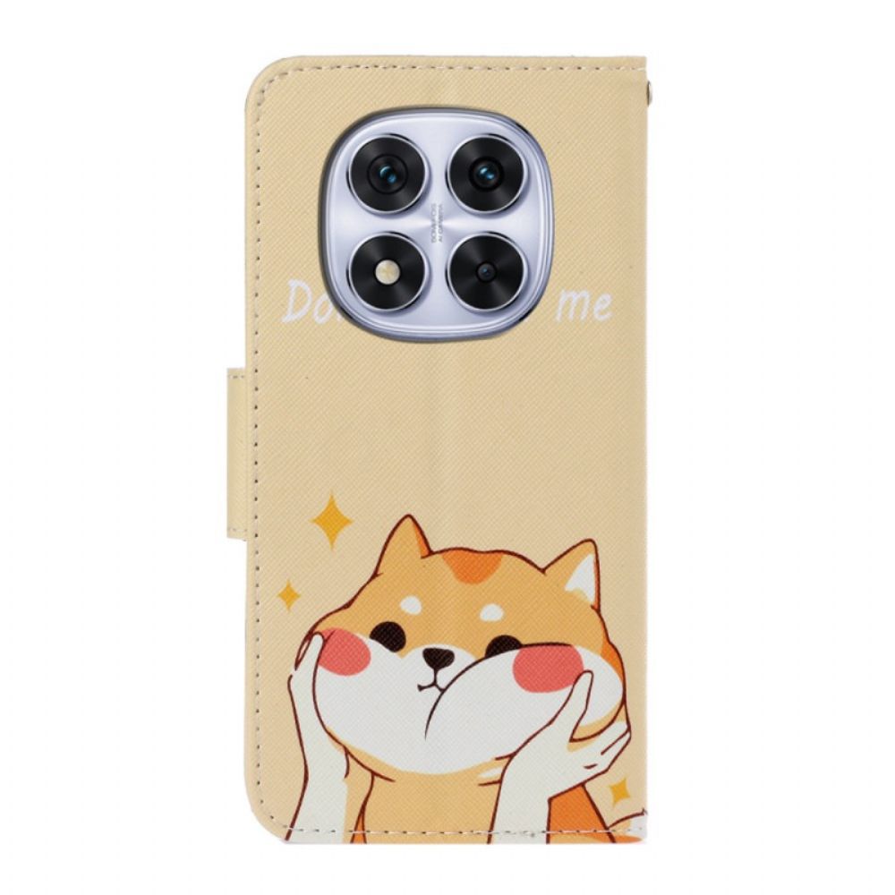 Leren Hoesje Voor Xiaomi Redmi Note 14 Pro Plus 5g Shiba Inu Patroon