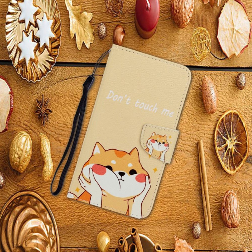 Leren Hoesje Voor Xiaomi Redmi Note 14 Pro Plus 5g Shiba Inu Patroon