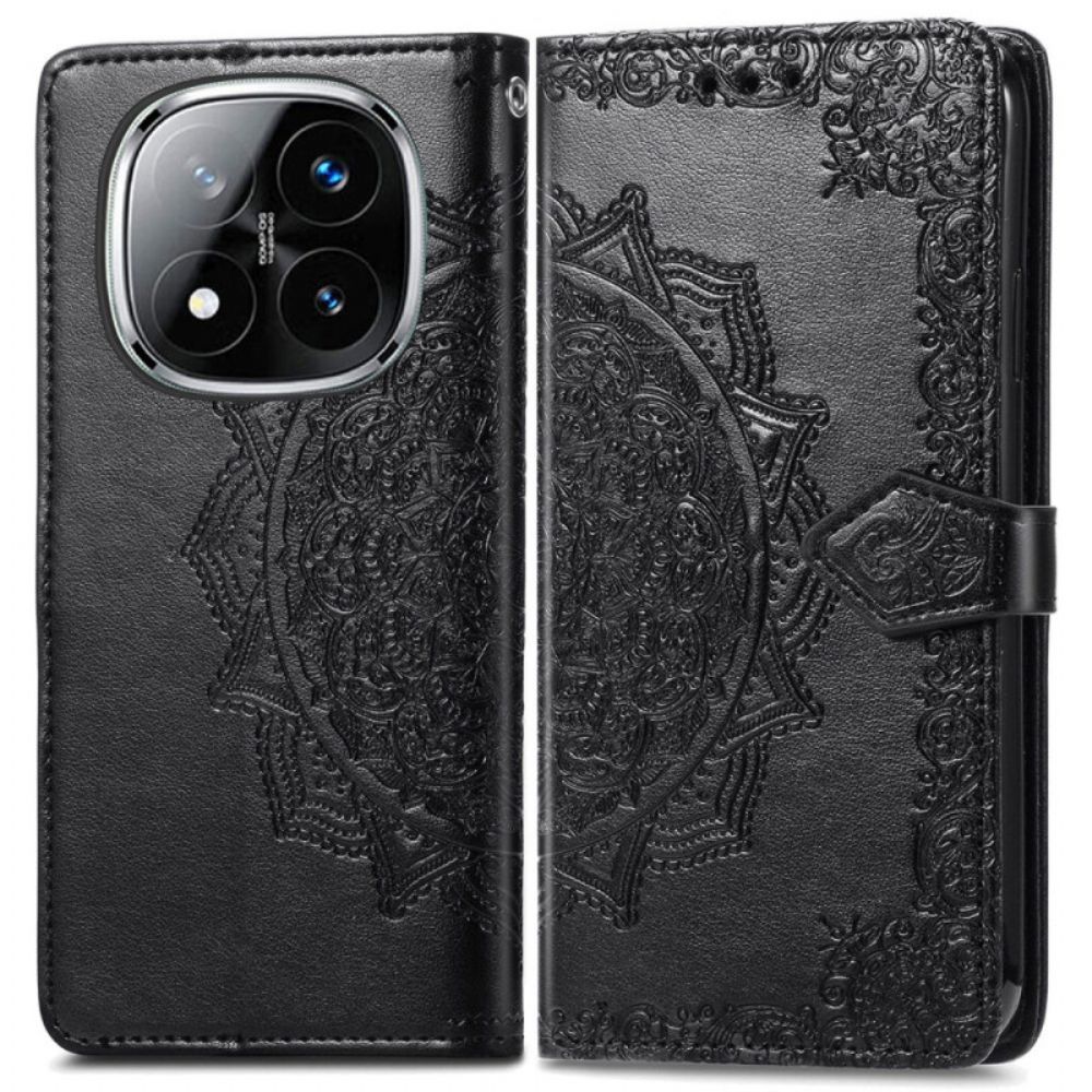 Leren Hoesje Xiaomi Redmi Note 14 Pro Plus 5g Barok Mandala Bescherming Hoesje