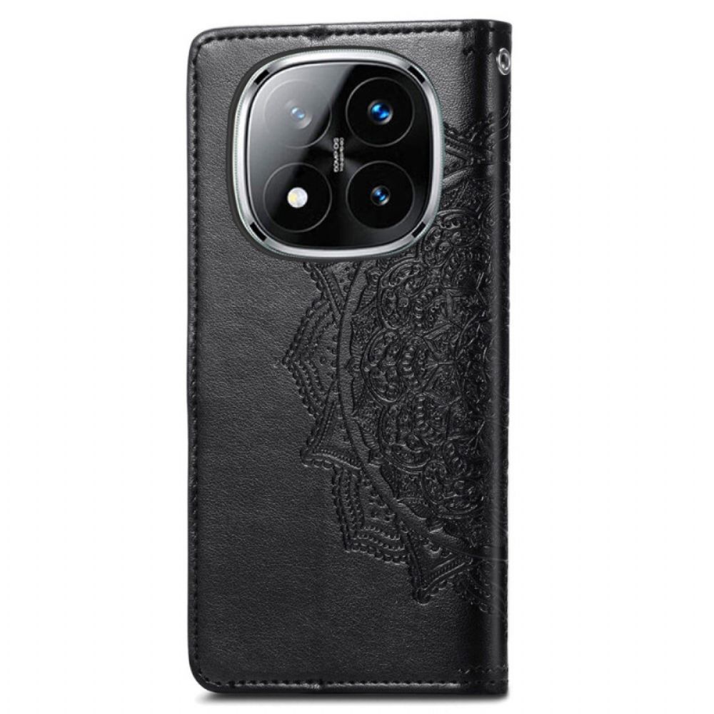 Leren Hoesje Xiaomi Redmi Note 14 Pro Plus 5g Barok Mandala Bescherming Hoesje