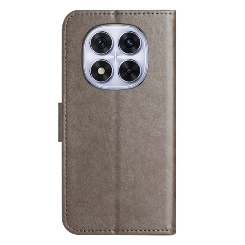 Leren Hoesje Xiaomi Redmi Note 14 Pro Plus 5g Bloemen Bescherming Hoesje