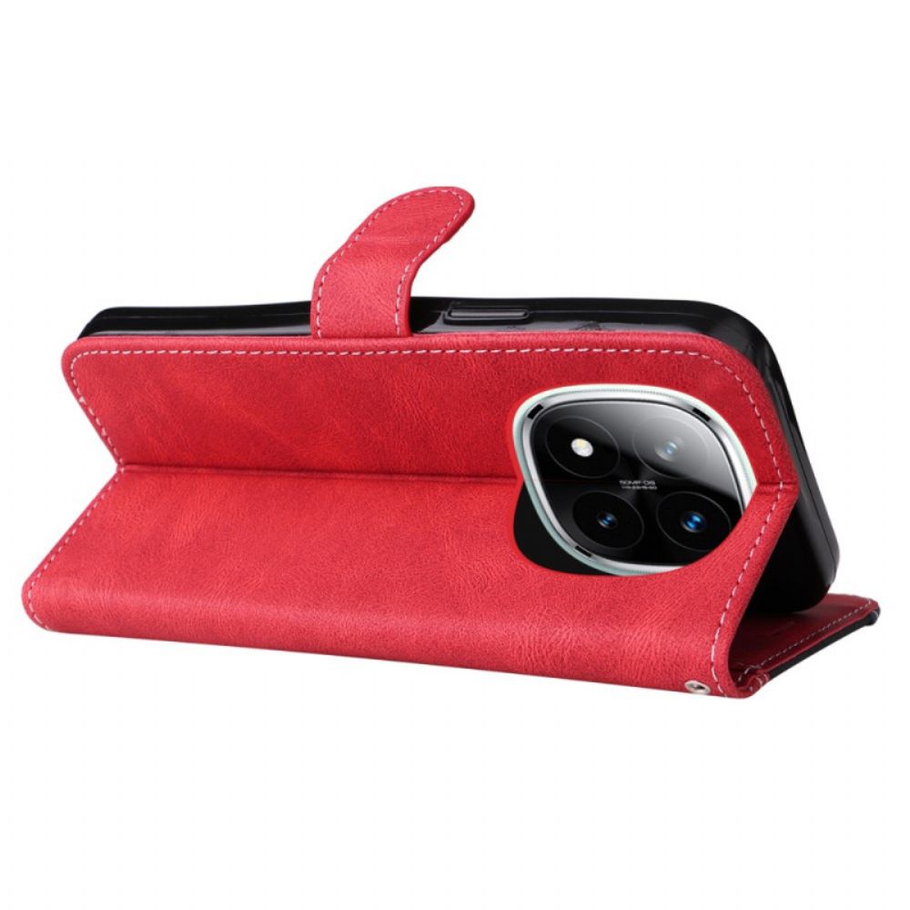 Leren Hoesje Xiaomi Redmi Note 14 Pro Plus 5g Driekleurige Strap-on