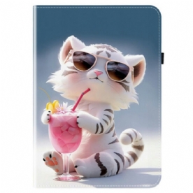 Cover Samsung Galaxy Tab S10 Fe Plus Cartoon Tijger Bescherming Hoesje