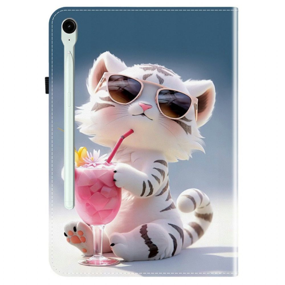 Cover Samsung Galaxy Tab S10 Fe Plus Cartoon Tijger Bescherming Hoesje