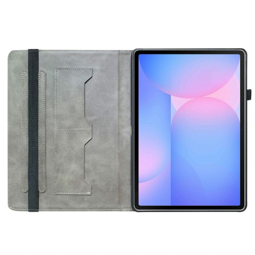 Cover Samsung Galaxy Tab S10 Fe Plus Elegante Zwarte Roos Bescherming