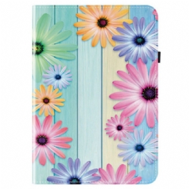 Cover Samsung Galaxy Tab S10 Fe Plus Kleurrijke Zonnebloemen Bescherming Hoesje