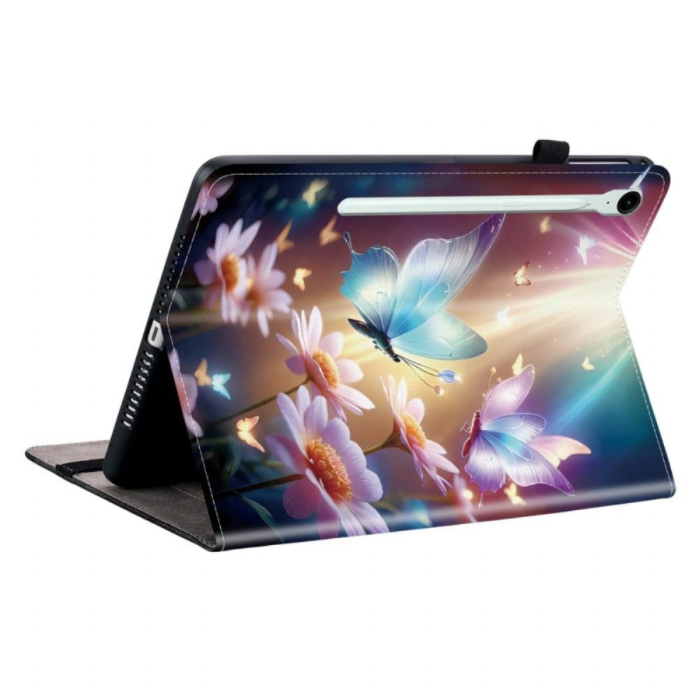 Cover Voor Samsung Galaxy Tab S10 Fe Plus Lichtgevende Vlinders