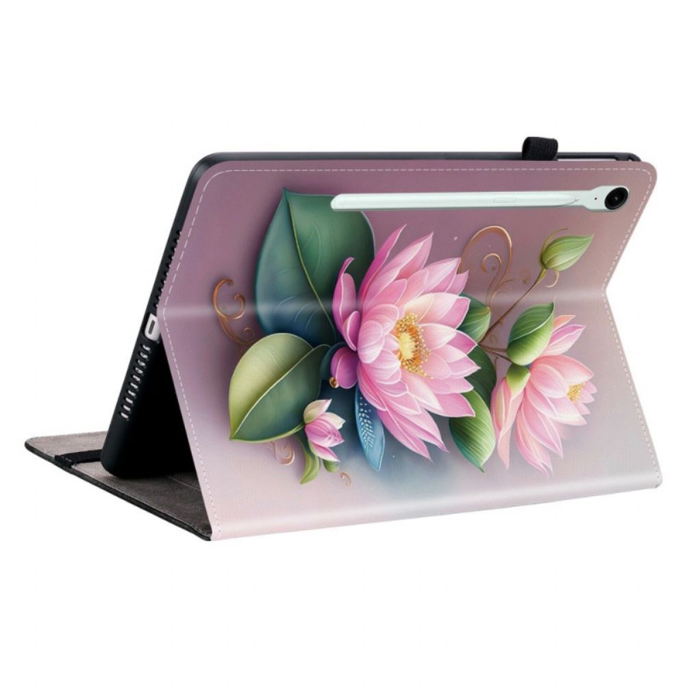 Cover Voor Samsung Galaxy Tab S10 Fe Plus Lotus