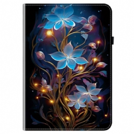 Hoesje Case Samsung Galaxy Tab S10 Fe Plus Blauwe Bloemen
