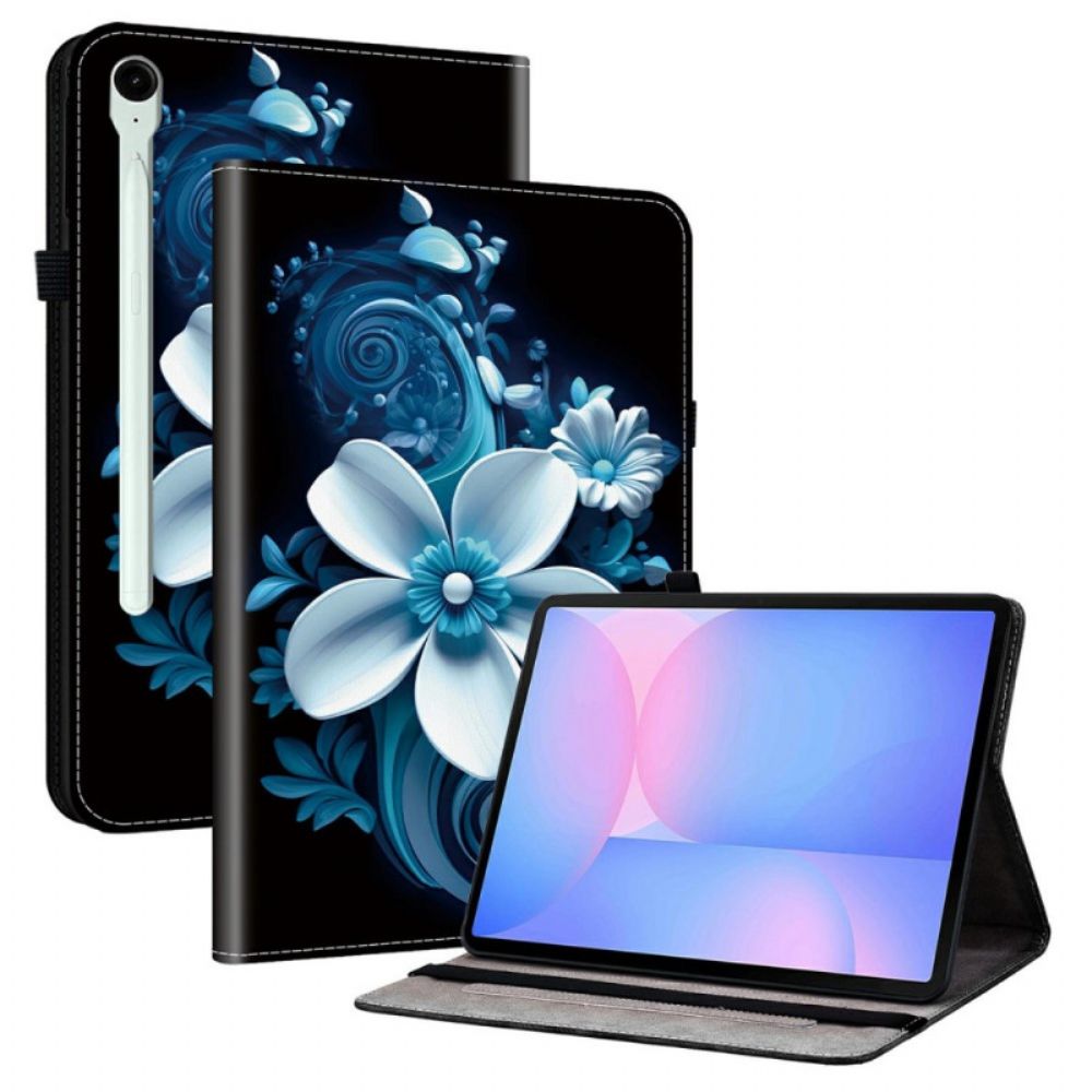 Hoesje Case Samsung Galaxy Tab S10 Fe Plus Telefoonhoesje Zwarte Orchidee