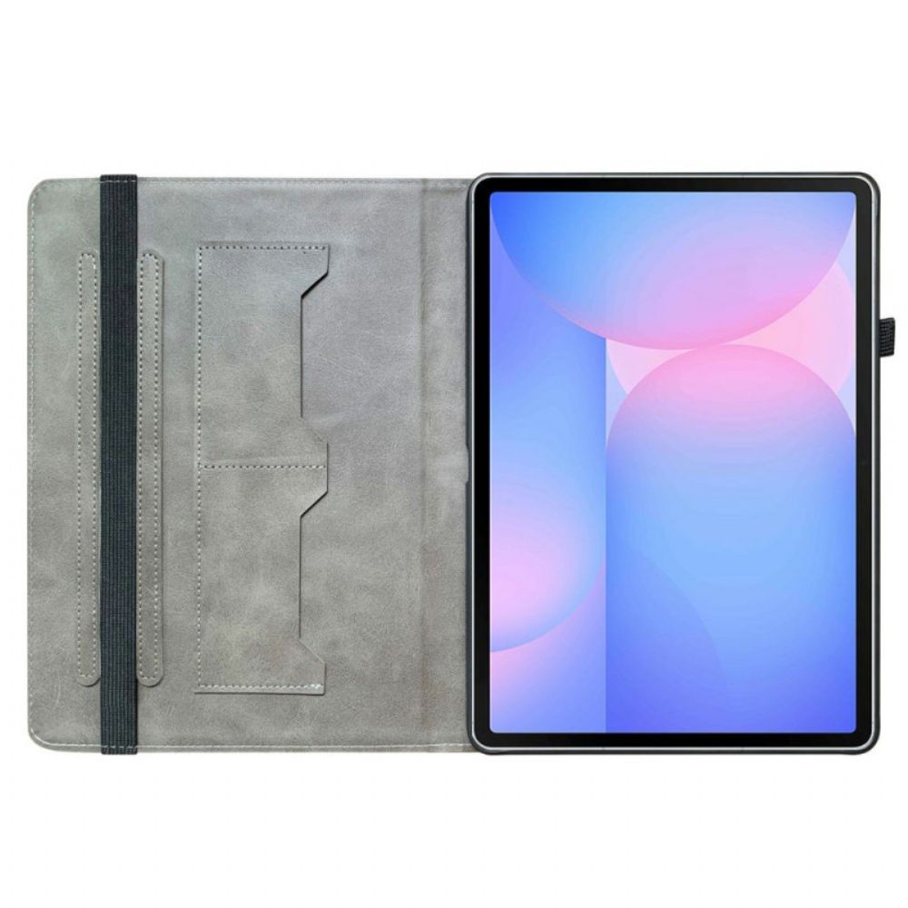 Hoesje Case Samsung Galaxy Tab S10 Fe Plus Telefoonhoesje Zwarte Orchidee