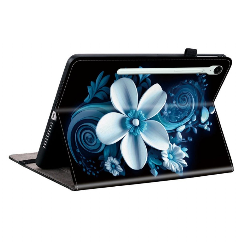 Hoesje Case Samsung Galaxy Tab S10 Fe Plus Telefoonhoesje Zwarte Orchidee