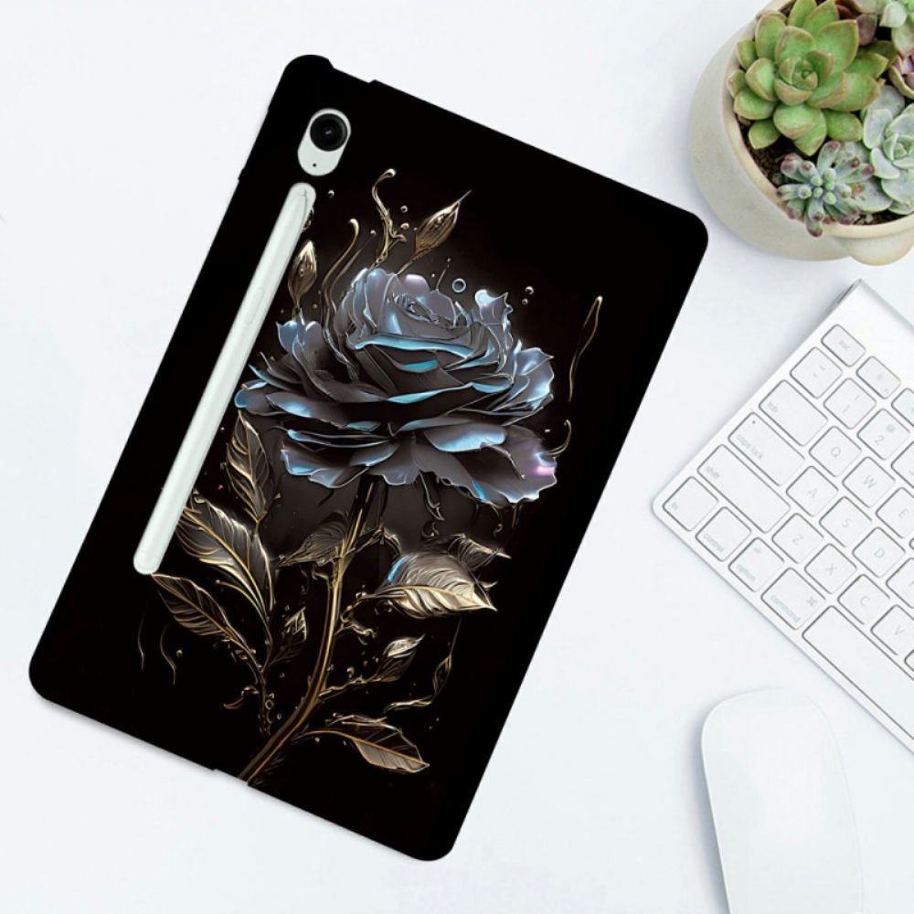 Hoesje Samsung Galaxy Tab S10 Fe Plus Zwarte Roos