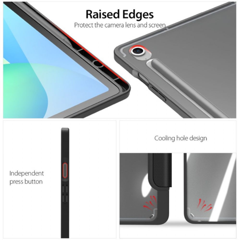 Samsung Galaxy Tab S10 Fe Plus Transparante Achterkant Met Drie Panelen