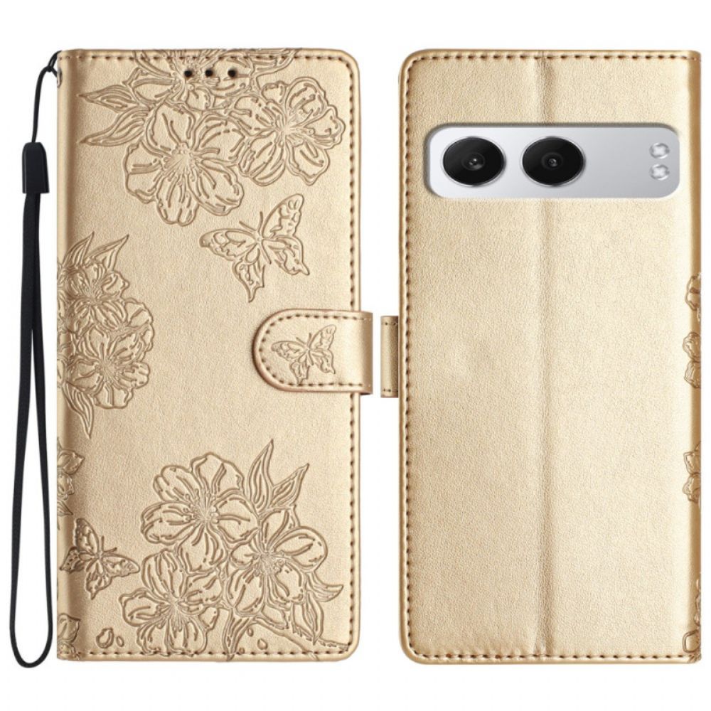 Bescherming Hoesje Oneplus Nord 4 Bloemenprint Op De Band