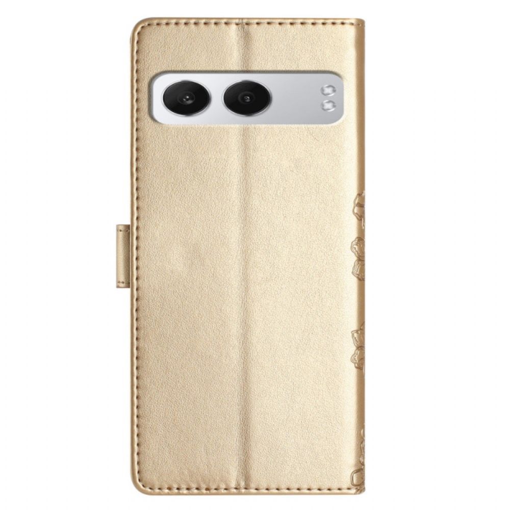 Bescherming Hoesje Oneplus Nord 4 Bloemenprint Op De Band