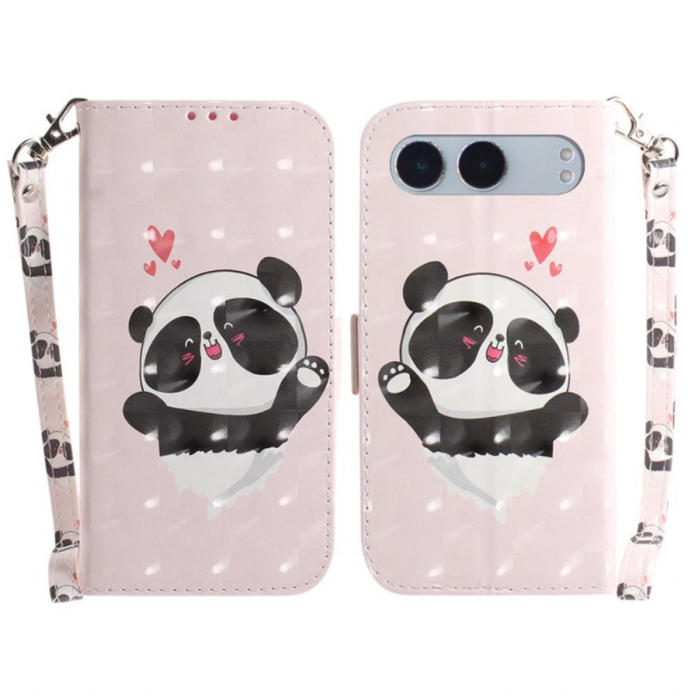 Bescherming Hoesje Oneplus Nord 4 Panda Love Sleutelkoord