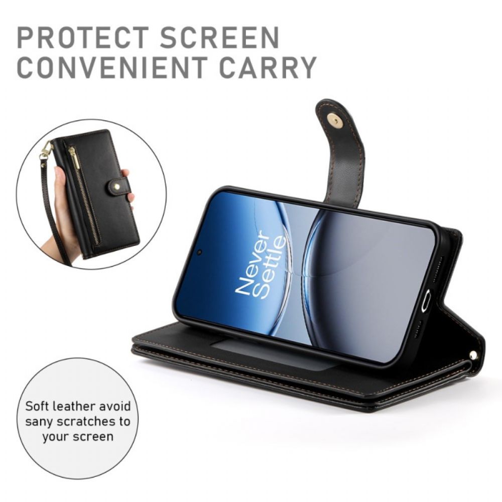 Bescherming Hoesje Oneplus Nord 4 Portemonnee Met Bandje En Schouderband