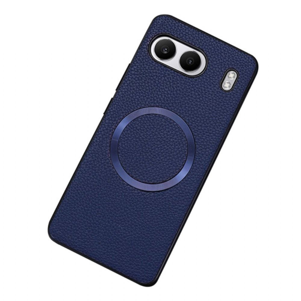 Case Hoesje Oneplus Nord 4 Telefoonhoesje Lychee Kunstleer Compatibel Met Magsafe