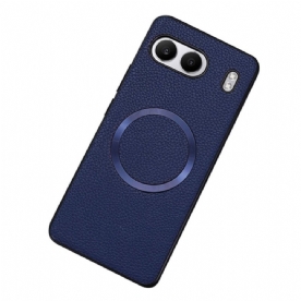 Case Hoesje Oneplus Nord 4 Telefoonhoesje Lychee Kunstleer Compatibel Met Magsafe