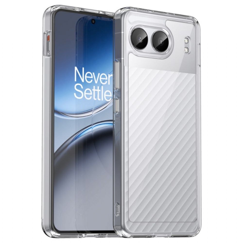 Cover Hoesje Oneplus Nord 4 Telefoonhoesje Transparant Met Gehard Glazen Schermbeschermer