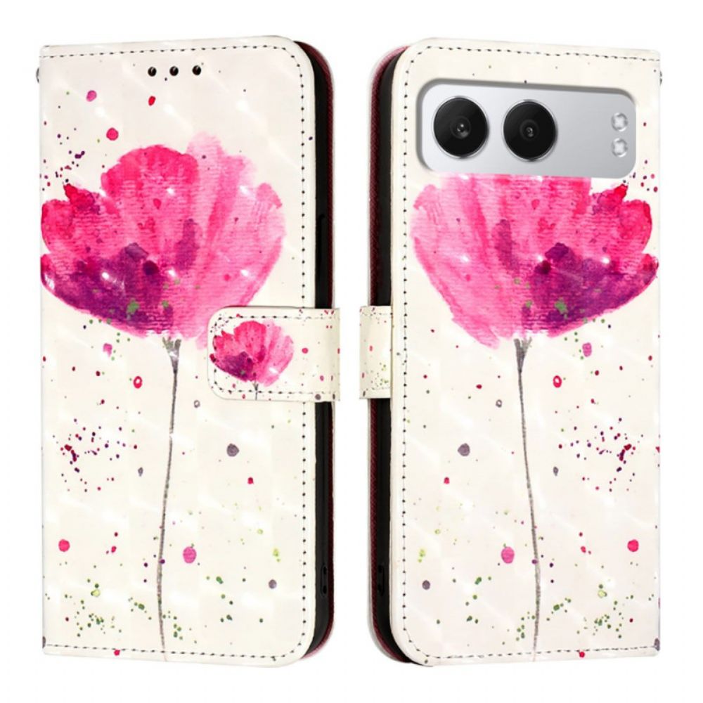 Flip Case Leren Oneplus Nord 4 Klaproos