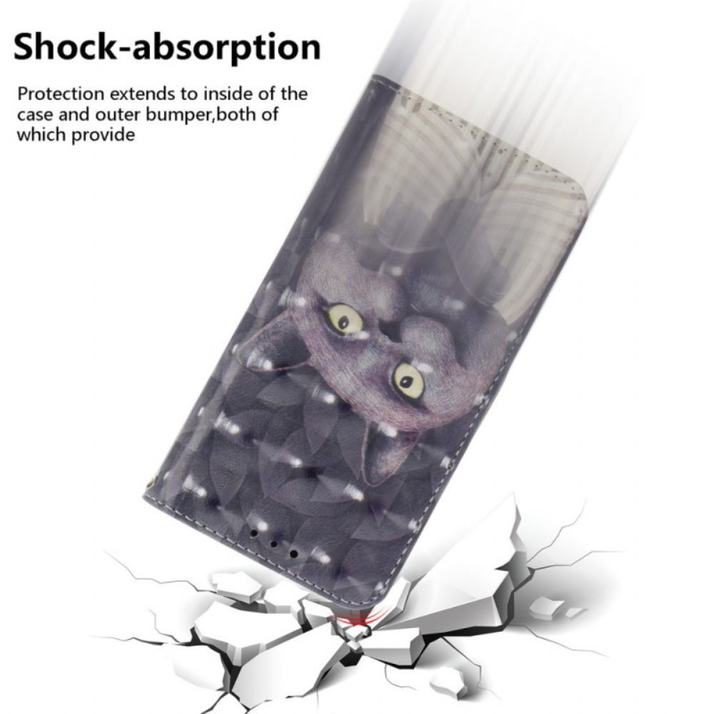 Folio-hoesje Oneplus Nord 4 Grijze Kat Sleutelkoord