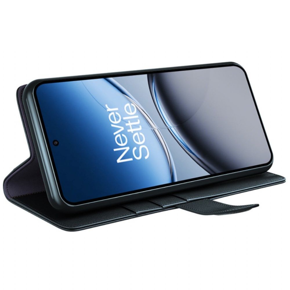 Folio-hoesje Oneplus Nord 4 Telefoonhoesje Echt Leer
