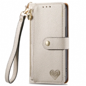 Folio-hoesje Oneplus Nord 4 Telefoonhoesje Portemonnee Met Hartvormige Rfid-blokkering