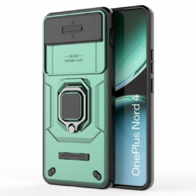 Hoesje Oneplus Nord 4 Duurzame Ring Met Lensbeschermer Bescherming Hoesje