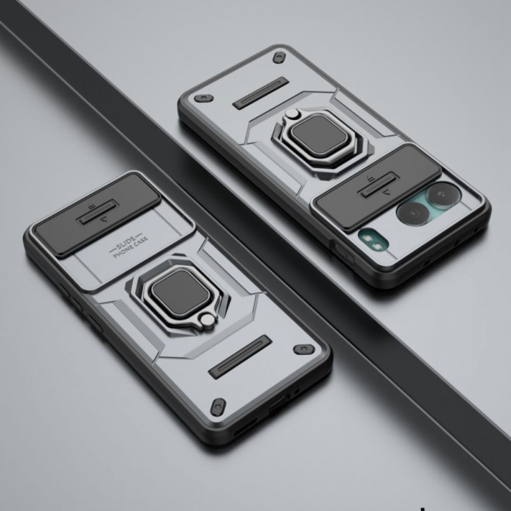 Hoesje Oneplus Nord 4 Duurzame Ring Met Lensbeschermer Bescherming Hoesje